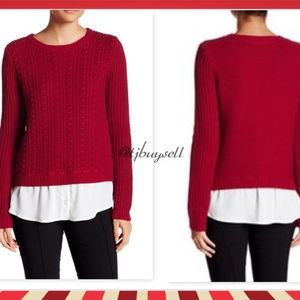 ☃️ Trendy sweater with chiffon hem G12